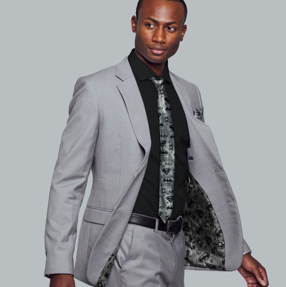 DC Justice League Suit Jacket/Blazer Grey …